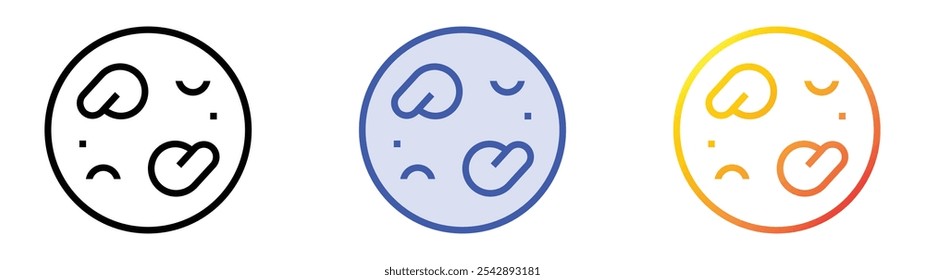 vatapa icon. Linear, Blue Fill and Gradient Style Design Isolated On White Background