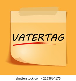 Vatertag fathers day in germany, vector art illustration.