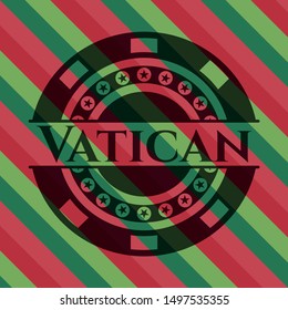 Vatican christmas emblem background. Vector Illustration. Detailed.