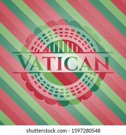 Vatican christmas style emblem. Vector Illustration. Detailed.