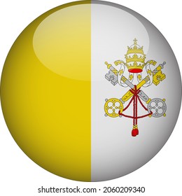 Vatican City 3D Rounded Country Flag Icon