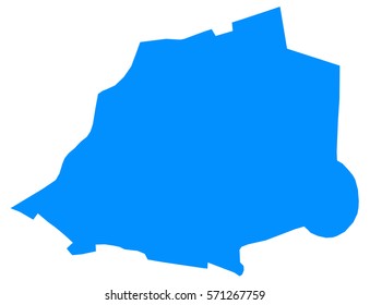 vatican City blue map