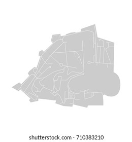 Vatican City detailed map.Outline Vatican City map