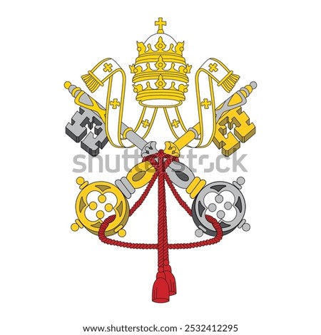 Vatican city element flag national material design