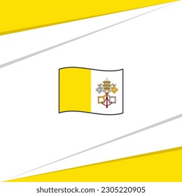 Plantilla de diseño de fondo abstracto de la bandera de la Ciudad del Vaticano. Cartel del Día de la Independencia de la Ciudad del Vaticano en medios sociales. Bandera de la Ciudad del Vaticano