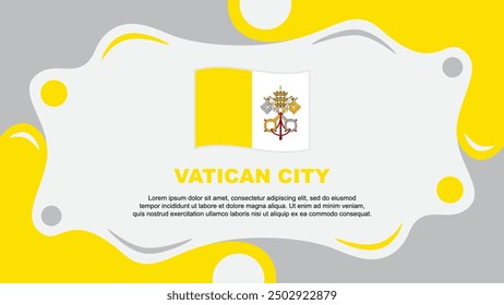 Vatican City Flag Abstract Background Flat Design Template. Vatican City Independence Day Banner Wallpaper Vector Illustration. Vatican City Template