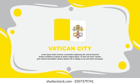 Vatican City Flag Abstract Background Flat Design Template. Vatican City Independence Day Banner Wallpaper Vector Illustration. Vatican City Design