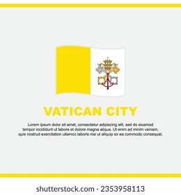 Vatican City Flag Background Design Template. Vatican City Independence Day Banner Social Media Post. Vatican City Design