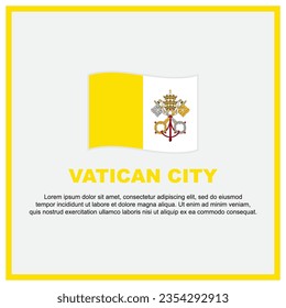 Vatican City Flag Background Design Template. Vatican City Independence Day Banner Social Media Post. Vatican City Banner