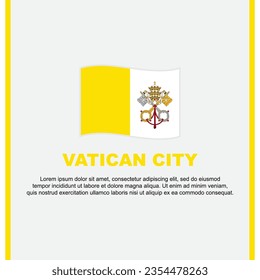 Vatican City Flag Background Design Template. Vatican City Independence Day Banner Social Media Post. Vatican City Cartoon