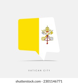 Vatican City flag bubble chat icon