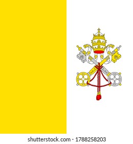 Vatikanstadt Flaggenbild-Vektorgrafik. EPS.file.