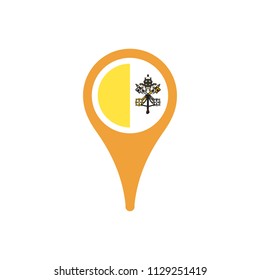 The Vatican City flag pointer