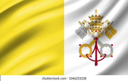 Vatican City Flag in Vector Illustration