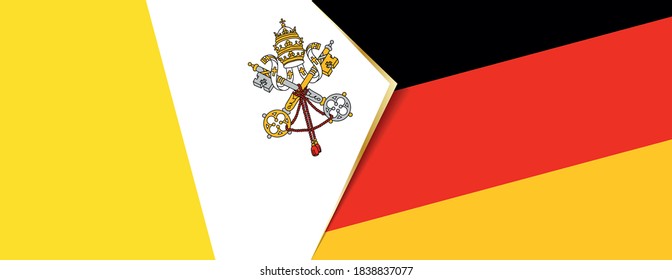 Vatican City and Germany flags, two vector flags symbol of relationship or confrontation.