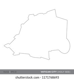 Vatican City Holy See Outline Europe Stock Vector (Royalty Free ...