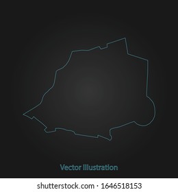 Vatikan Stadtplan - Abstrakte Maschenlinie und Punktwaage auf dunklem Hintergrund mit Vatikanstadt. Das Hotel ist sehr modern und sauber. Vektorillustration Illustration eps10