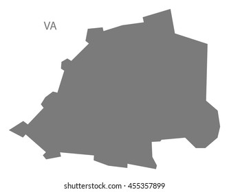 Vatican City Map grey
