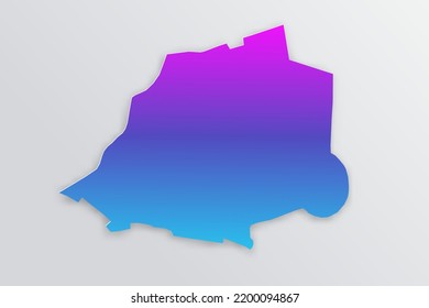 Vatican City Map - World map International vector template with 3D, paper style including shadow and Gradient blue, purple color on grey background for design, infographic - Vector illustration eps 10