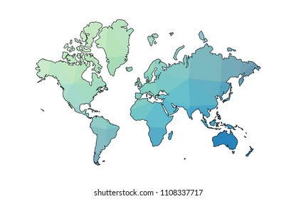 Vatican City map-Polygonal map is made of colorful hexagons using the gradient method. On a plain background. Vector illustration eps 10.