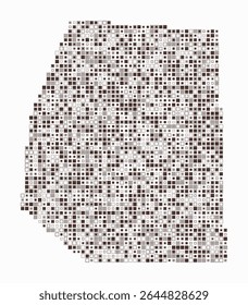 Cidade do Vaticano, forma do país construída de células coloridas. Mapa de estilo digital da Cidade do Vaticano sobre fundo branco. Blocos quadrados de tamanho pequeno. Ilustração de vetor surpreendente.