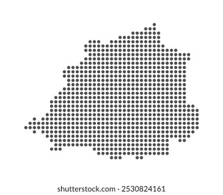 Vatican - Dotted Map. Map formed by Dots. Vector Illustration