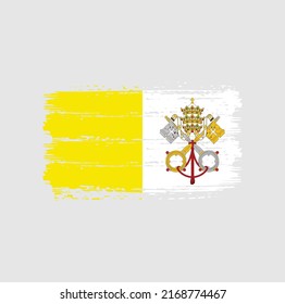Vatican Flag Brush. National Flag