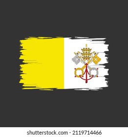 Vatikanische Flagge mit Pinselstrich, Hintergrund