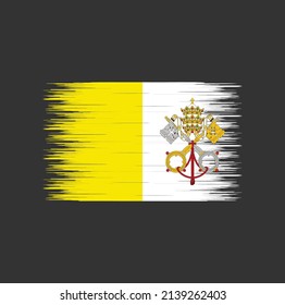 Vatican Flag Brush Strokes. National Flag