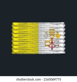 Vatican Flag Brush Strokes. National Flag
