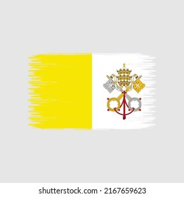 Vatican Flag Brush Strokes. National Flag