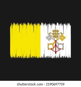 Vatican Flag Brush Strokes. National Flag