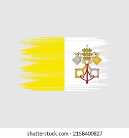 Ilustración del vector de pincel de bandera del Vaticano