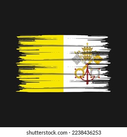 Ilustración del vector de pincel de bandera del Vaticano