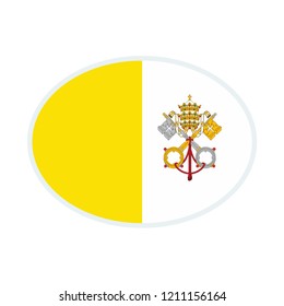 Vatican flag. Vatican ellipse flag.