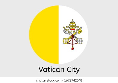 Vatican flag icon, Vatican city flag vector illustration