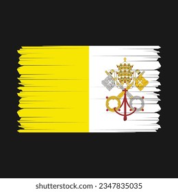 Icono de la bandera del Vaticano ilustración vectorial