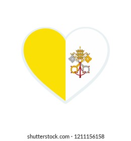 Vatican flag. Vatican love flag.