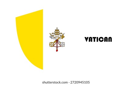 Bandera del Vaticano en forma de escudo (insignia)