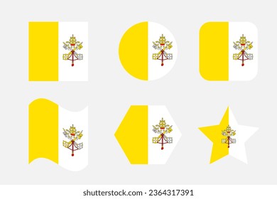 Vatican flag simple illustration for independence day or election