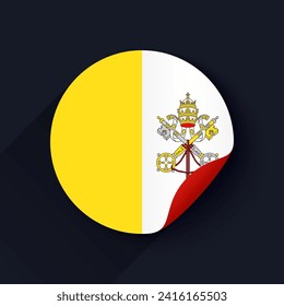 Ilustración del vector de etiquetas de la bandera del Vaticano