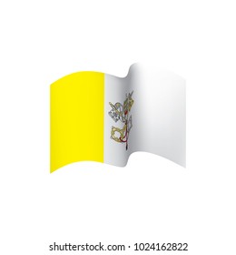 Vatican flag, vector illustration