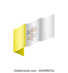 Vatican flag, vector illustration