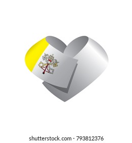 Vatican flag, vector illustration