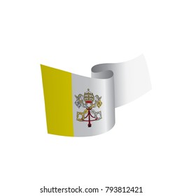 Vatican flag, vector illustration