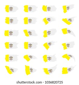 Vatican flag, vector illustration on a white background