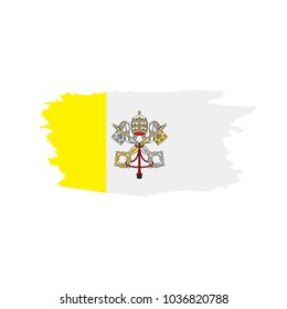 Vatican flag, vector illustration on a white background