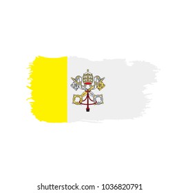 Vatican flag, vector illustration on a white background
