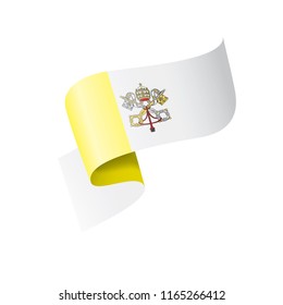 Vatican flag, vector illustration on a white background