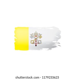 Vatican flag, vector illustration on a white background